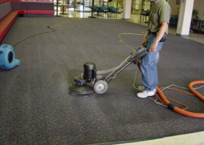 Cleaning commercial carpet at Sodexho