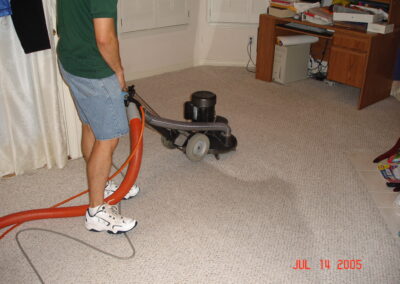 Residential carpet cleaning in an office