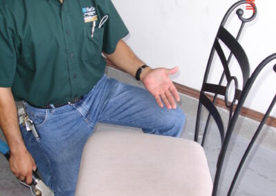 Picture shows dining room after cleaning